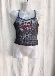 6410. Gothic Skull Print Cami Top