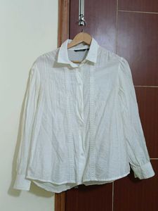 Classic White Button-Up Shirt