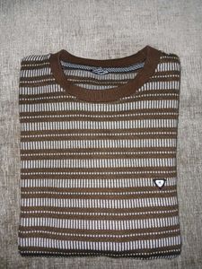 Striped Brown Long Sleeve TShirt