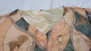 Vintage-Style Peach A-Line Midi Dress
