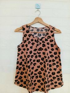 Leopard Print Sleeveless Tank Top