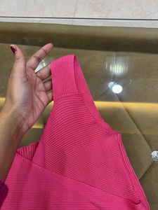 Pink Ribbed Tank Top