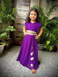 Beautiful Purple Bandhani Print Lehenga Set