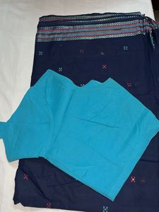 Navy Blue saree and blouse