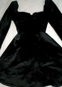 Elegant Black Velvet Dress