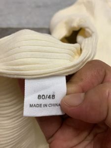 Cream Ribbed Long Sleeve Bodysuit