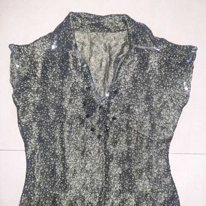 Sparkling Gold &amp; Black Handcrafted Ethnic Kurta