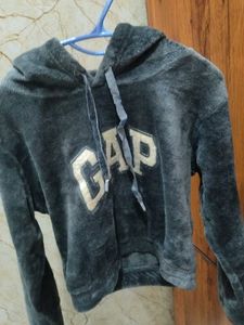 GAP Velour Cropped Hoodie