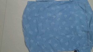 Blue Patterned Long Sleeve Shirt check imez