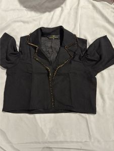 Studded Black Blazer