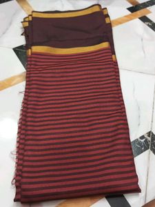 Elegant Maroon Saree with Golden Border