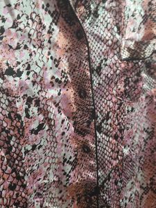 Pink Snake Print Pajama Top