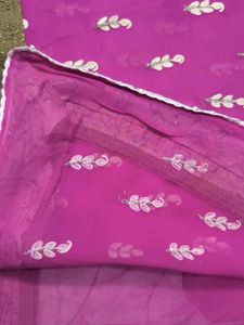 Beautiful Pink Embroidered Saree