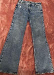 Trendy Flared Blue Denim Jeans