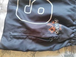 “Black &amp; White Graphic Varsity Jacket + Shorts Co-