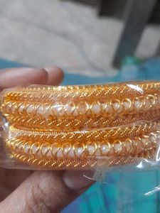 Elegant Golden Bangles Set