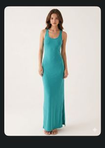 Comfortable Teal Maxi Dress