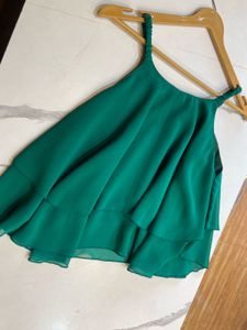 Emerald Green Tiered Flowy Top