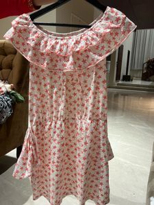 Star Print Off-Shoulder Dress