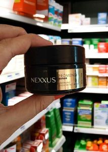 Nexxus shampoo and hair mask with card holder