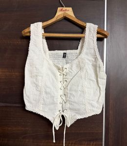 Corset Style Lace Up Top