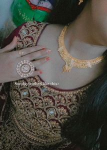 Elegant Gold Necklace & Earring Set