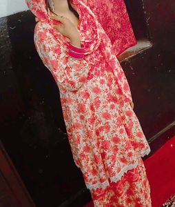 Alisha Alluring Women Cotton Aline Sharara Dupatta
