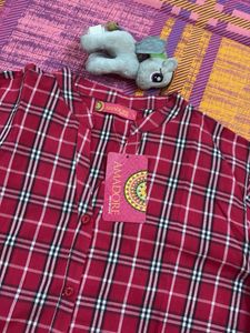 Chic Plaid Button-Up Tunic Shirt