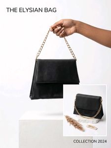 black leather shoulder bag from savana ❤️