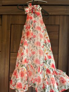 Floral Print Halter Neck Dress