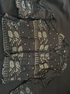 Designer Black Printed Kurta long