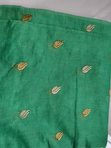 pista green pastel colour saree