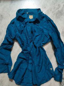 Guess Teal Button-Up Shirt