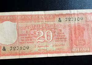 [Free Delivery🎀]Vintage 20 Rupees Indian Banknote