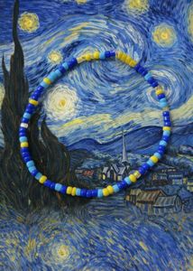 Van Gogh Boho Beaded Bracelet