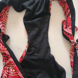 Paisley Print Tie-Side Bikini Bottom