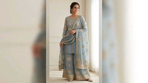 wedding wear sharara set lehnga type