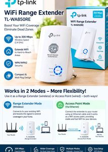 TP-Link TL-WA850RE WiFi Range Extender 300 Mbps