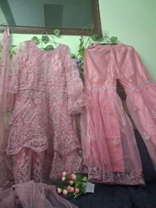 Elegant Pink Embellished Kurta Set with Dupatta
