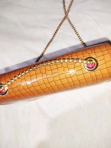 Chic Crocodile Embossed Shoulder Bag