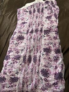 Purple Floral Mini Dress