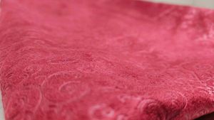 Elegant mehroon Embroidered Dress Material