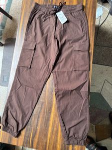 Brown Cargo Joggers