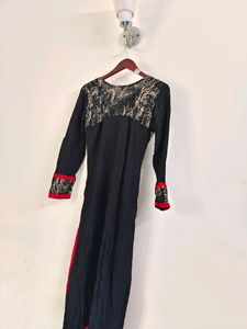 Black Women Embroidery Kurta