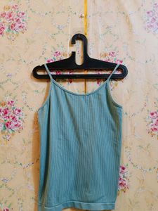 🇳🇿💫🎀Y2K Blue Ribbed Camisole Top