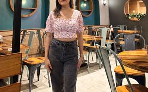 Floral Puff Sleeve Crop Top