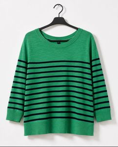 GAP SPOTIFY Green Striped Long Sleeve Top
