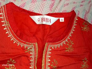 Brand New BIBA Festive Red Short Kurti