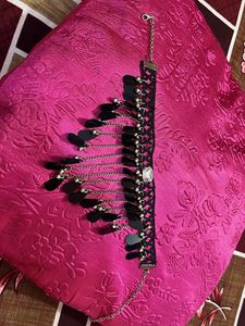 2 Boho Chic Black Sequin Choker Necklace