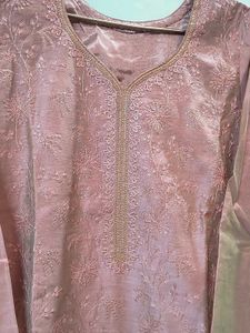 Blush Pink Embroidered 3-Piece Ethnic Suit Set